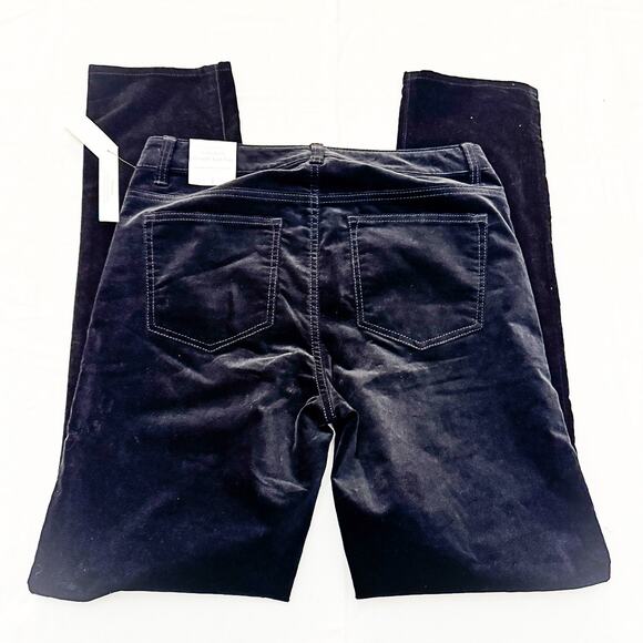 Talbots Velveteen Straight Leg Pant High Waist Full Length Denim Jean Size 4 NWT - Picture 5 of 9